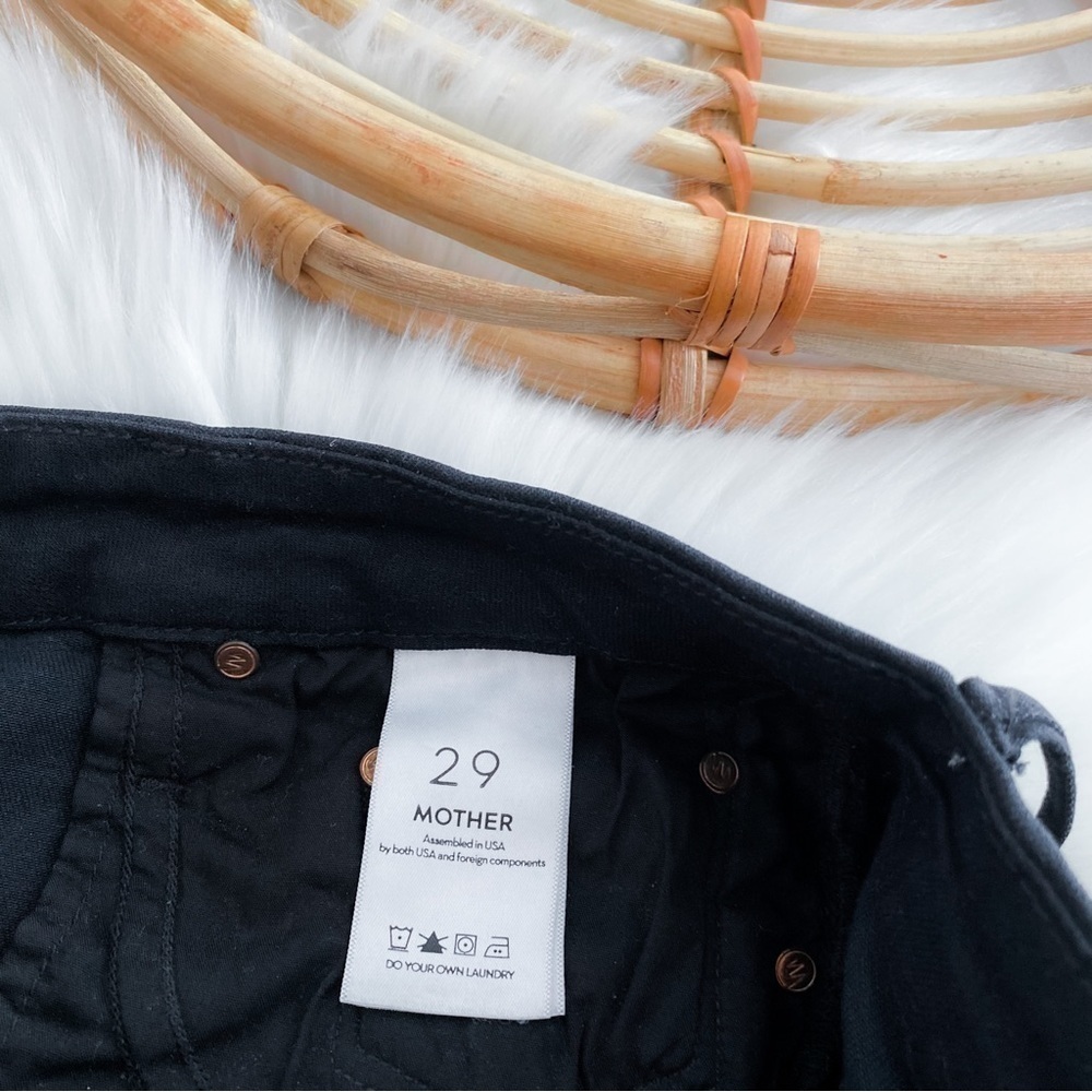 Mother Denim The Looker Ankle Fray Jeans  Guilty As Sin Distressed Ripped 29 - Picture 10 of 16